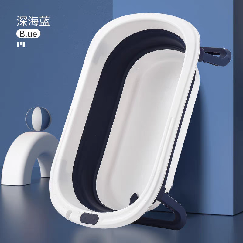 Baby Bath Tub foldable increase thickening with thermometer temperature