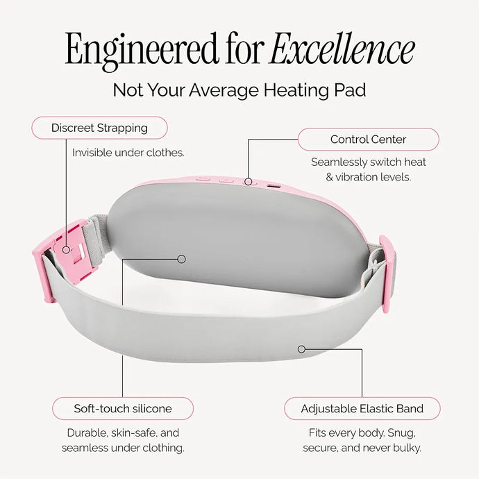 Portable Heating Pad for Period Cramps Relief with Heat & Massage