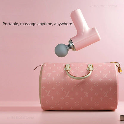 Handheld Massage Gun, Deep Tissue Massage Gun, 4 Head 6 Speed Muscle Massager, Portable Electric Massager