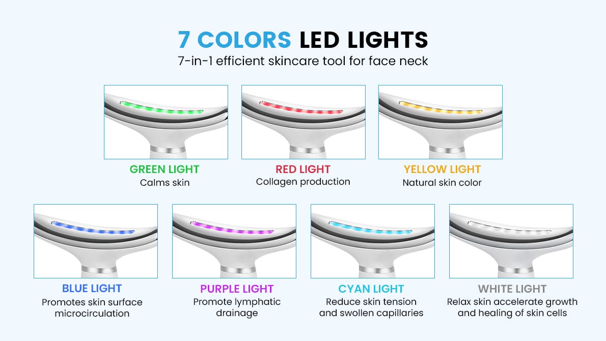 HY69 GlowLift™ Neck Beauty Device – 7-Color LED Skin Rejuvenation