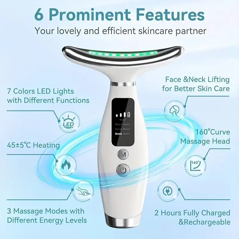 HY69 GlowLift™ Neck Beauty Device – 7-Color LED Skin Rejuvenation
