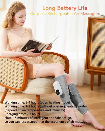 Leg Massager Heated Air Compression Calf Relaxation