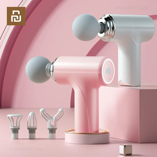 Handheld Massage Gun, Deep Tissue Massage Gun, 4 Head 6 Speed Muscle Massager, Portable Electric Massager